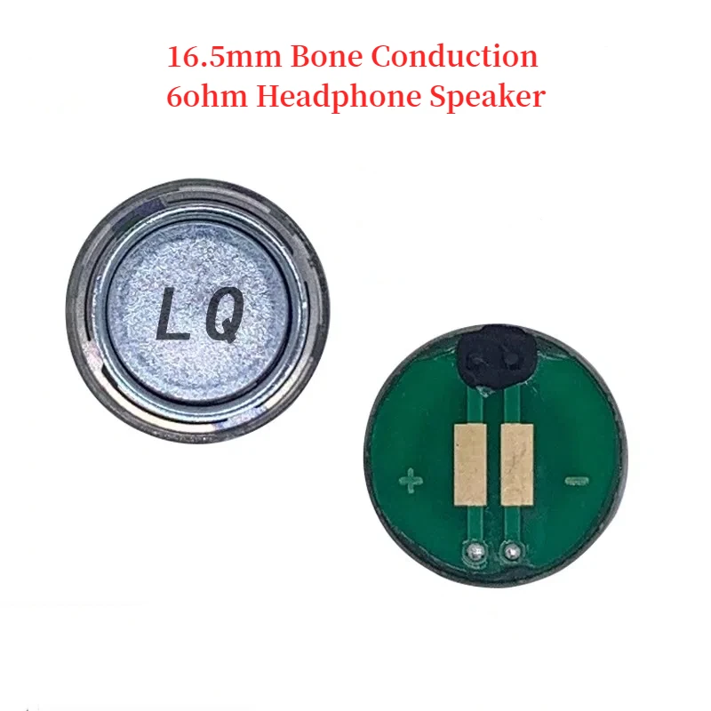 GHXAMP 2 Buah Headphone Bluetooth Konduksi Tulang Bulat 16.5Mm dengan Speaker 6ohm, Pemijat Mata, Terapi Suara, dan Pemijat