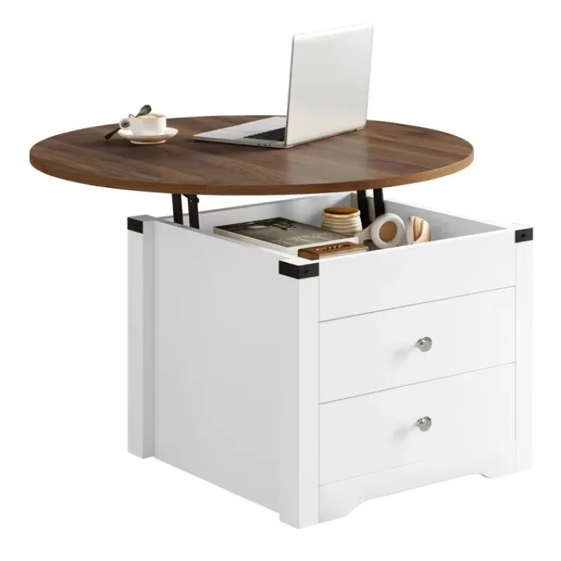 

يرhandel Holz Heben Desktop-Couch Tisch Große Schubladen Lagerung Holzuren Couch Tisch Home Office Wohnzimmer Möbel