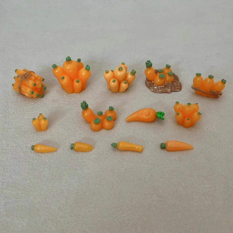 

Emulation Miniature Carrots Vegetable Field Fence Micro Landscape Sand Table Model Props Decoration Ornaments