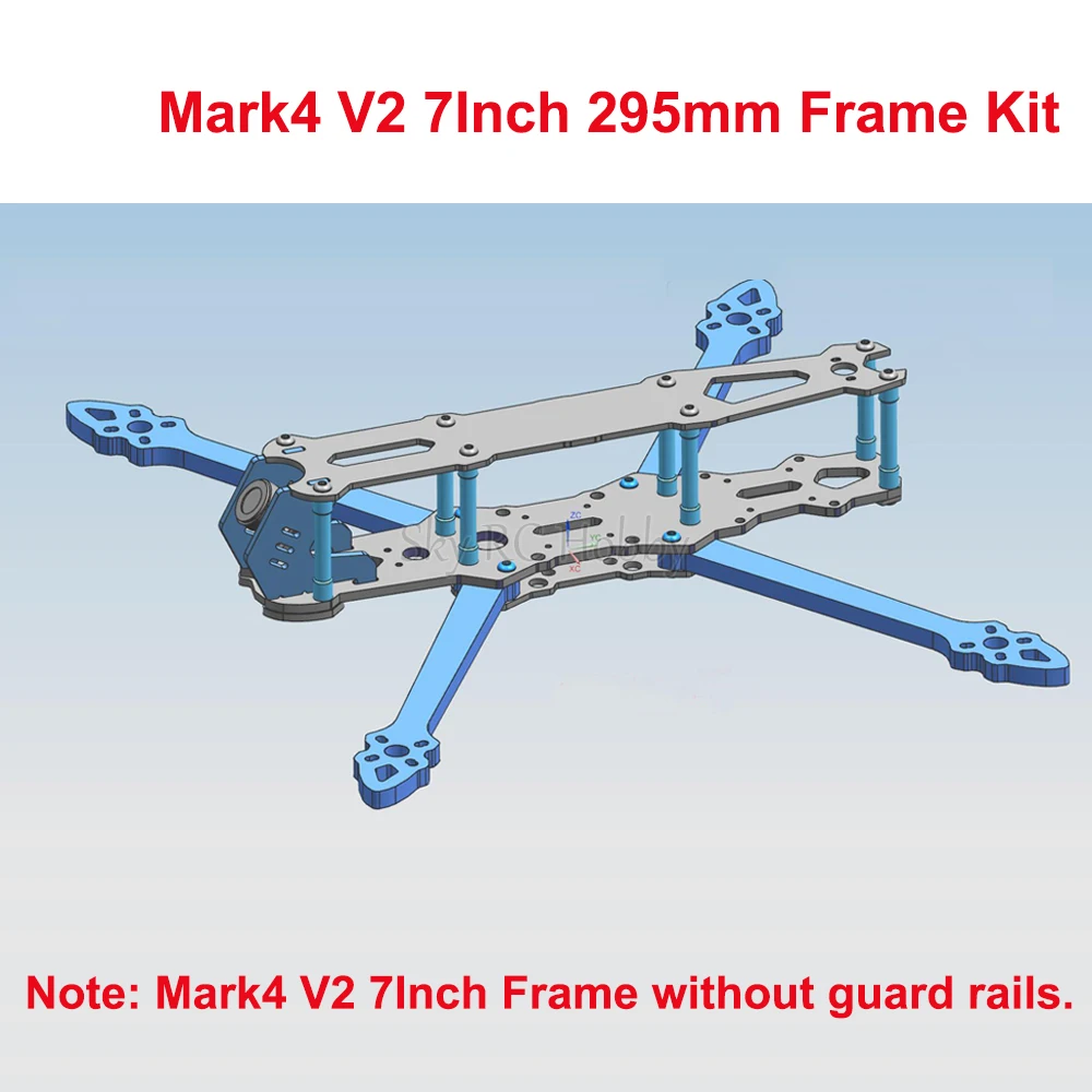Mark4 V2 Mark 4 8 Zoll 367mm 9 Zoll 387mm mit 6mm Arm / 10 Zoll 427mm mit 7,5mm Arm FPV Racing Drohne Quadcopter Freestyle Rahmen-Kit – Detail 11