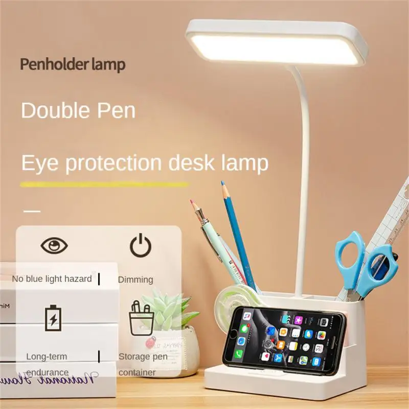 Bedside Lamps Intelligent Touch Portable Bedroom Decor Book Light Foldable Double Pen Holder Design Office Desk Lamp Table Lamp