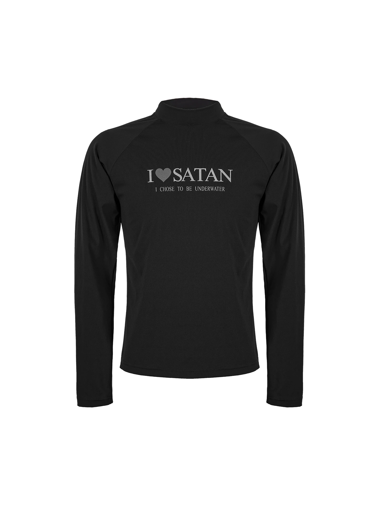 

Underwater S Satan Racing Suit Tight Fit Long Sve T-irt f High Collar Qui Dry Elastic Sports Base Layer Top