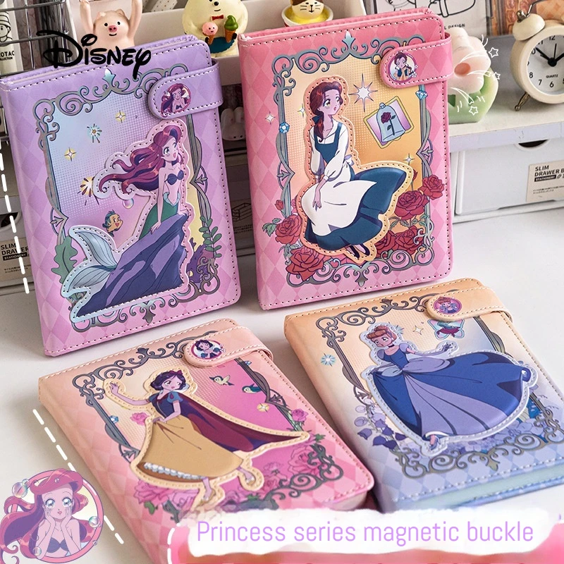 A5 Genuine Princess Handbook Princess Family Image PU Magnetic Buckle Notebook Cute Girl Heart Handbook Children\'s Gift