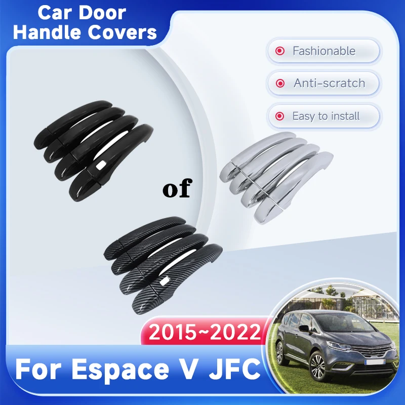 

Car Handle Covers For Renault Espace V JFC 2015 2016 2017 2018 2019 2020 2021 2022 Exterior Scratch Protective Decor Accessories