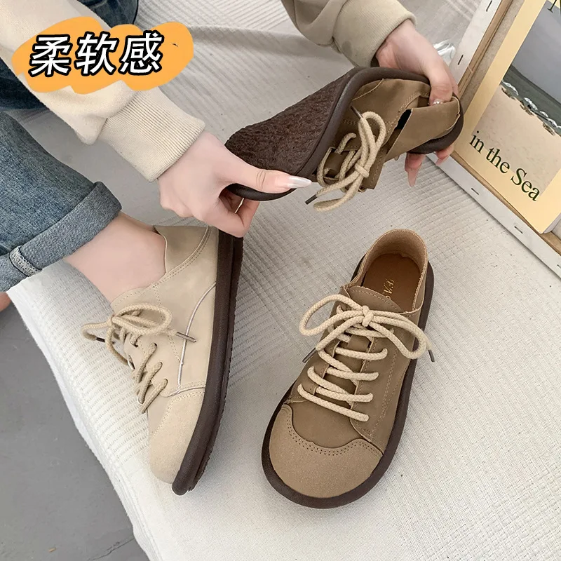 

2024 Designer's new high-quality women's shoes flat single shoes retro casual shoes wearing shoesslip-off non-slip women's shoes