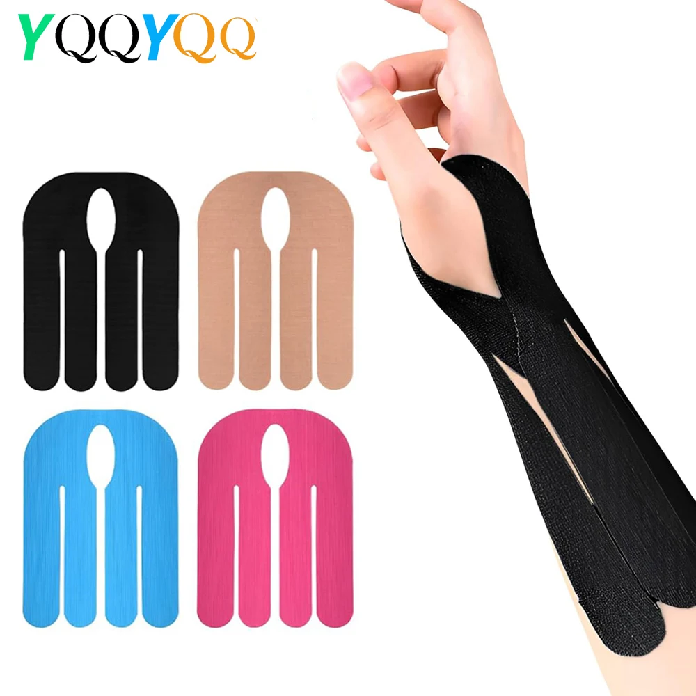 Precut Elastic Kinesiology Wrist Tape, 5/10/15/20PCS Athletic Sports Wrist Support Sticker for Baseball Bowling Hand Sports