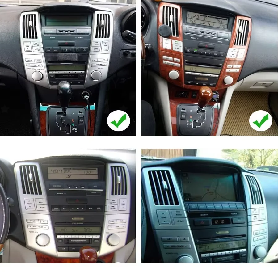 Qualcomm Android 13 Touch- Screen Multimedia For Lexus RX RX300 RX350 RX400 2004 2005 2006 2007 GPS Audio Radio Player Head Unit