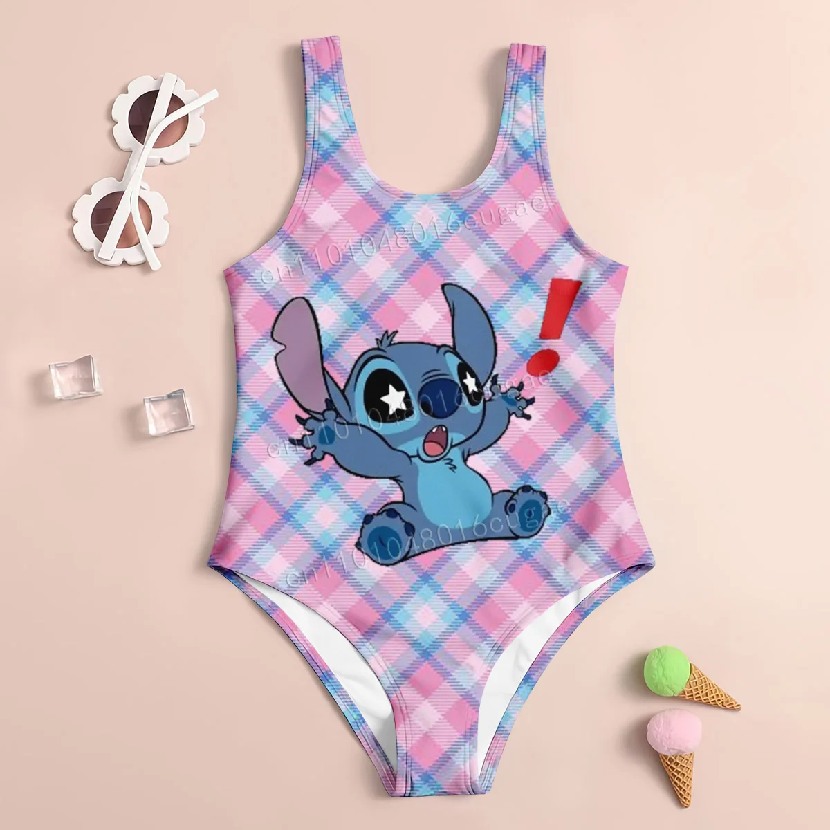 

Lilo&Stitch Girl Sweet Style Swimsuit Summer Beach Cartoon Pattern Print Comfortable Casual Close-fitting Outdoor Sport Swimsuit