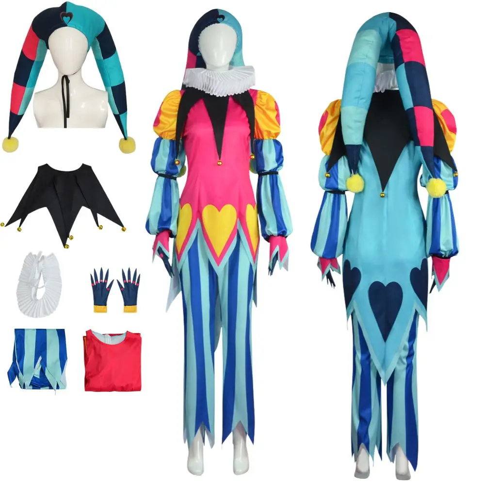 Fizzarolli Anime Cosplay Costume para Mulheres Adultas, Fantasia Disfarce, Roupas, Hat Set, Role Play Roupas, Halloween Carnaval Suit