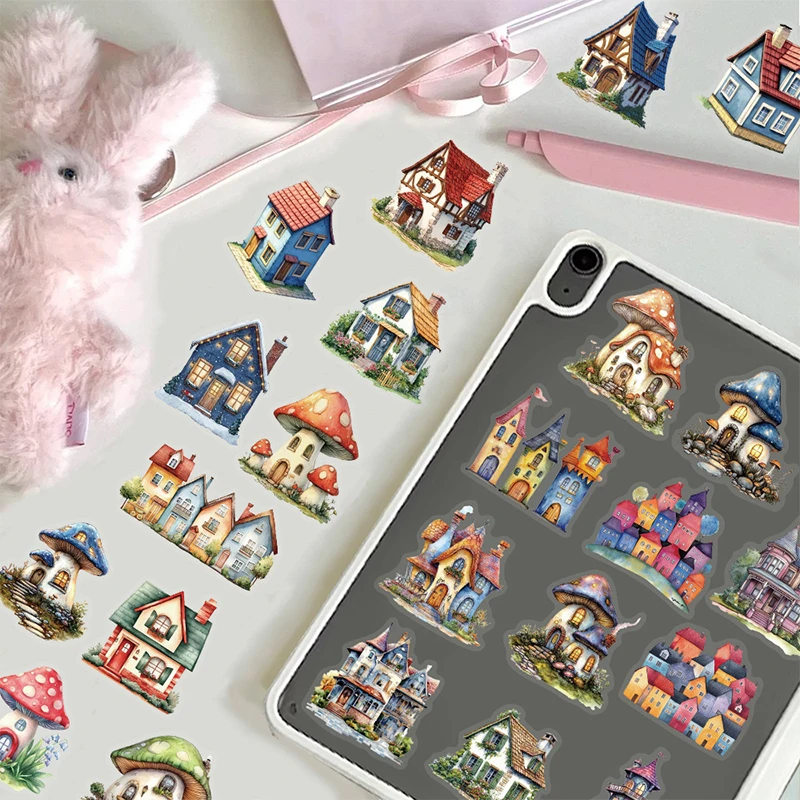 50 قطعة الكرتون خرافة منزل ملصقات DIY بها بنفسك جماليات الإبداعية ملصق زجاجة ماء الأمتعة المحمول الغيتار مذكرات الديكور الشارات