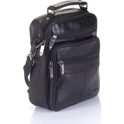 Ççs Tas Messenger Pria Kulit Asli Hitam 31002