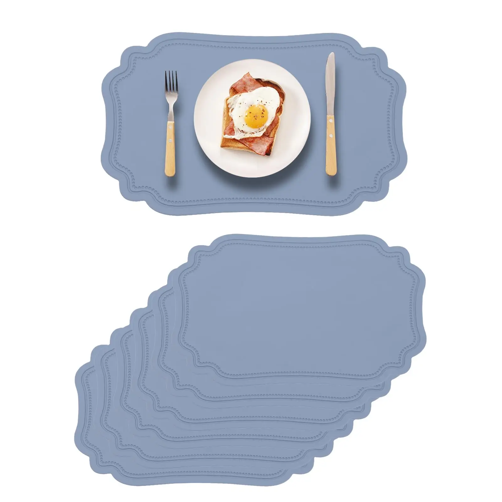 

Leather Placemats for Dining Table Faux Leather Placemat Wipeable Heat Resistant Non Slip Waterproof Anti Oil Table Place Mats
