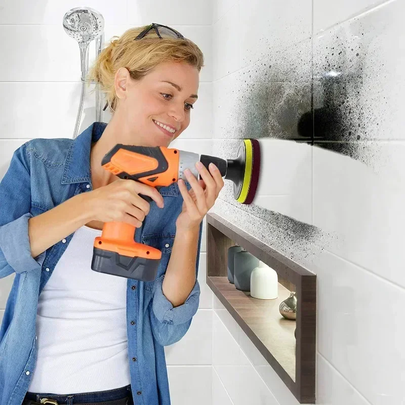 Electric Drill Brush Kit Effortless Cleaning Electric Cleaning Brush Tool for Car Tile Bathroom Kitchen Plastic Scrubber Brushes