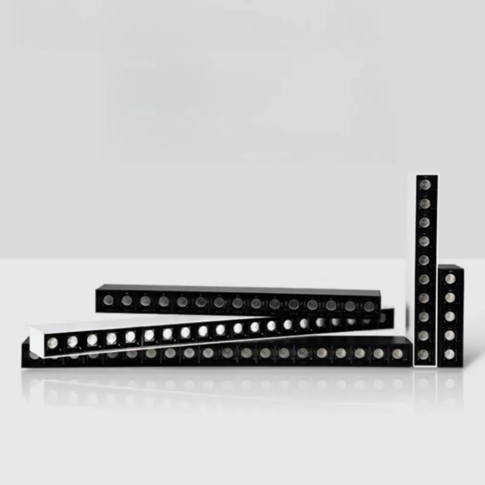 Imagem -04 - Dimmable Led Grille Lamp Linha Lâmpada Criatividade Linear Long Strip Sala de Estar Corcorredor Cob Luz de Teto Superfície Mount 10w 20w 30w 40w