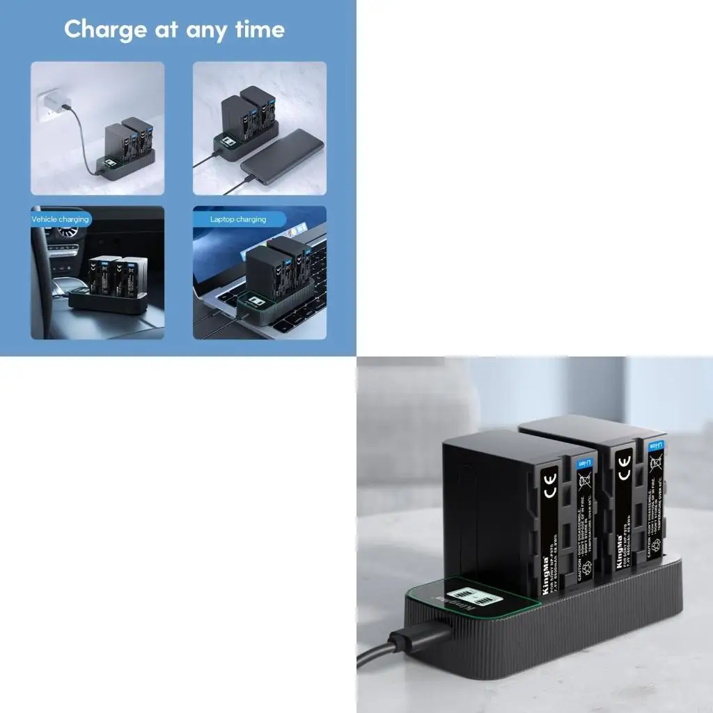 Dual Channel USB for NP-F330 NP-F570 NP-F730 LCD Screen for Travel 193A