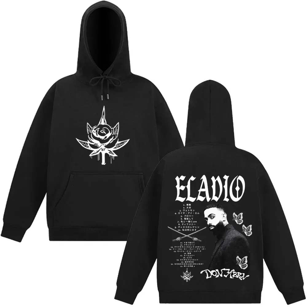 Eladio Carrion DON KBRN 2025 Album Merch Felpa con cappuccio Uomo Donna Felpe Hip Hop Autunno Inverno Allentato Casual Harajuku Man. Tuta