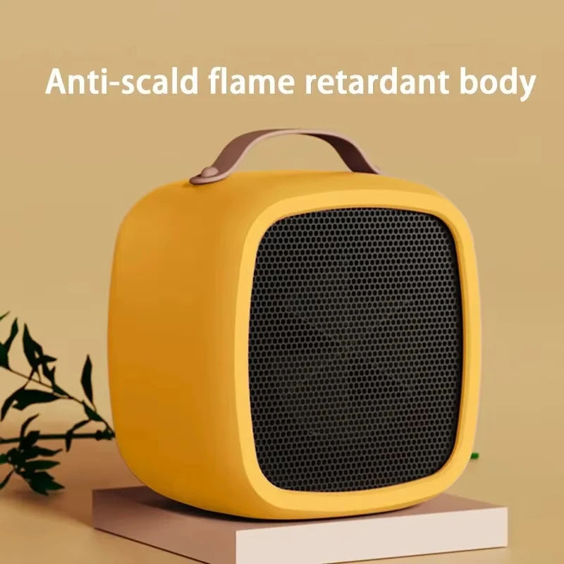 Riscaldatore portatile per piccoli spazi da 500 W Riscaldamento rapido Riscaldatore d\'aria calda da tavolo leggero Ventilatore scaldino domestico