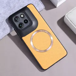 Case for Magsafe Wireless Charge for Moto S50 Cloth Texture Shockproof Camera Protection Hard Cover for Motolora Moto Edge50 Neo