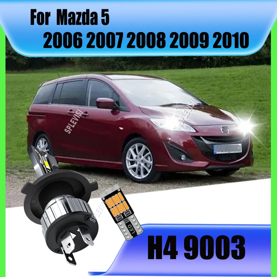 

H4 9003 75W White LED Auto Headlight Bulb, 6000K Pure White luces led para auto For Mazda 5 2006 2007 2008 2009 2010