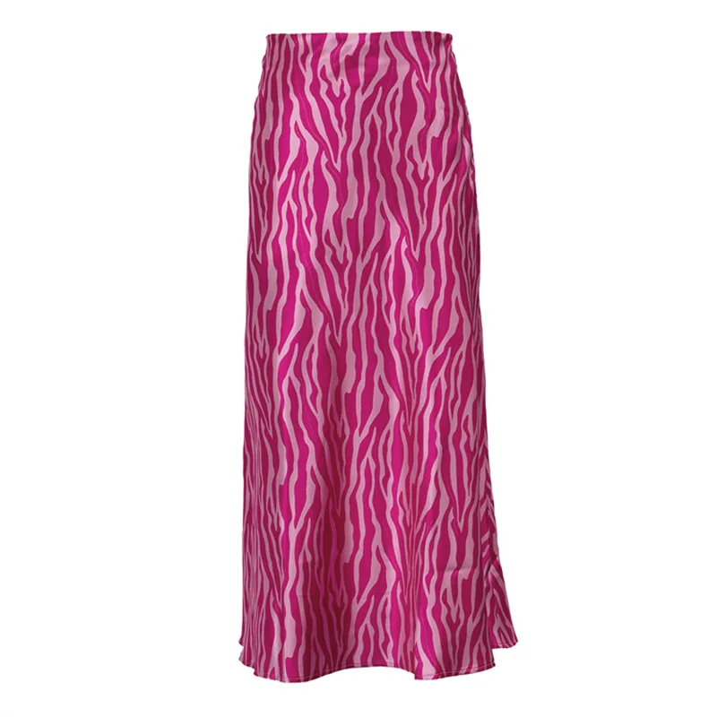 

ALPHALMODA 2025 New, high-end, French Fashion, printed skirt, women's, mid-calf, mermaid, a-line skirt