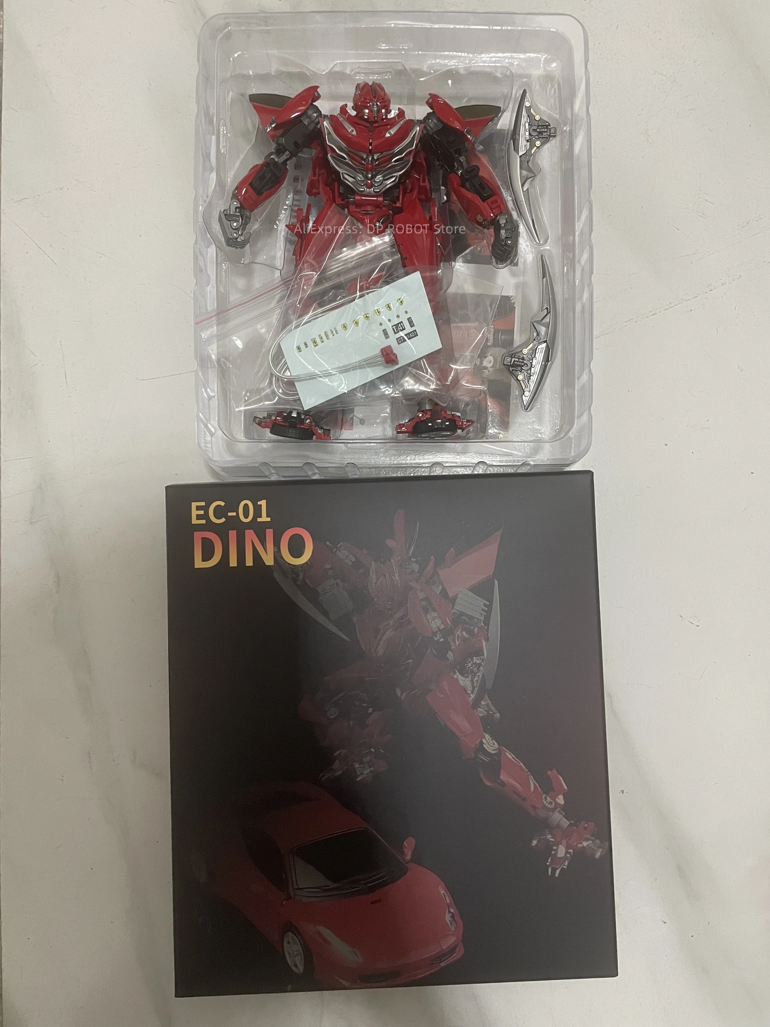 [Big Discount] Transformation 2.0 VER EC-01 EC01 KO UniqueToys UT-R06 UTR06 Dino Red Dasher 17.2cm Alloy Action Figure Robot