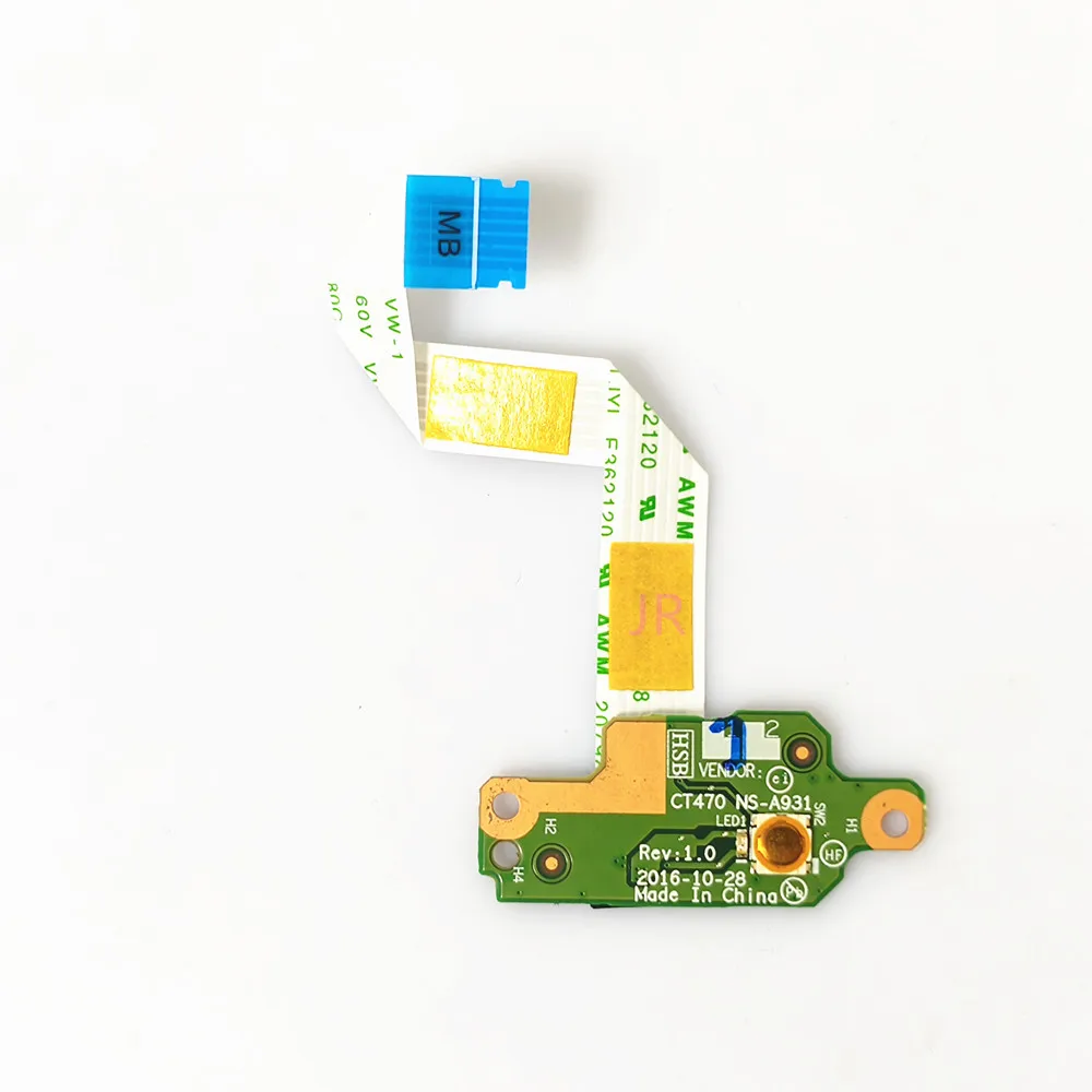 

New For Lenovo Thinkpad T470 A475 Laptop Power Button Board With Cable NS-A931 00UR510 100% Test OK