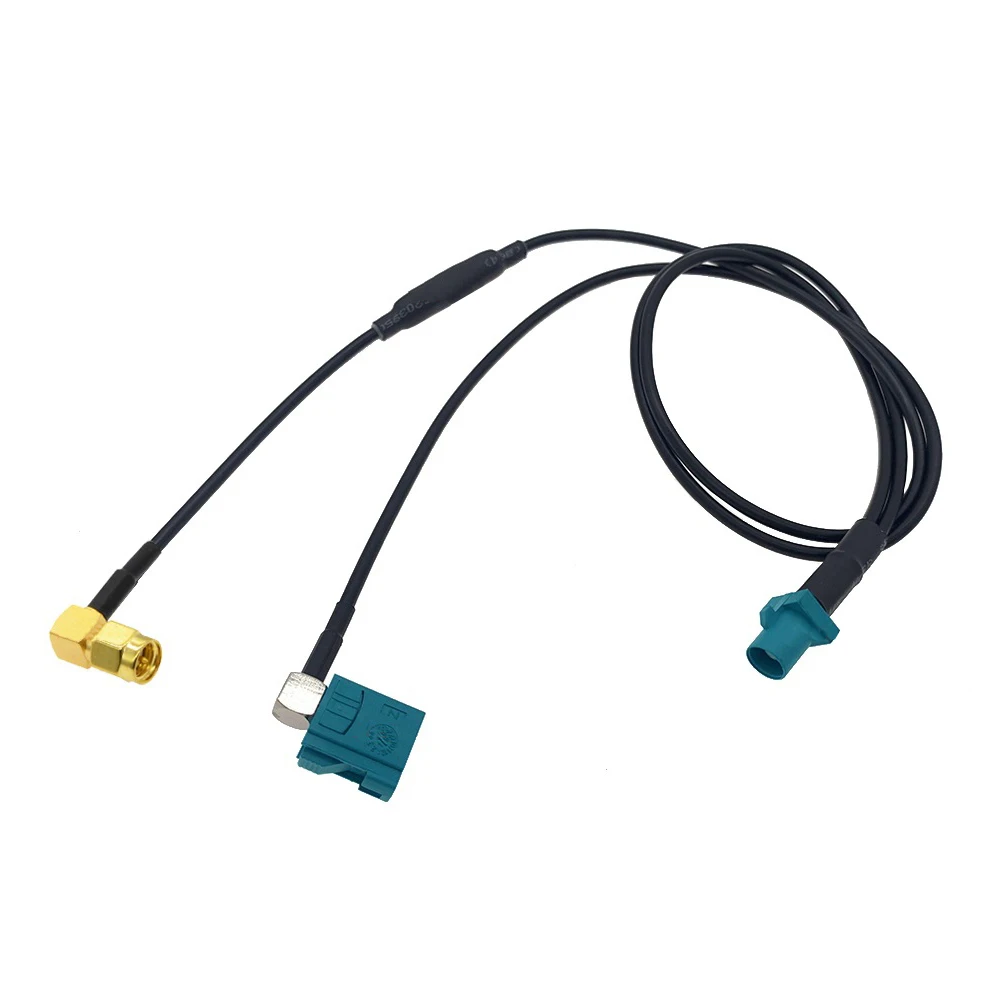 0.5M Z Male to Z Female/SMA/SMA 90° Right Angle Y Type Splitter Cable RG174 Pigtail Car GPS Extension Cord Radio Connect Wire