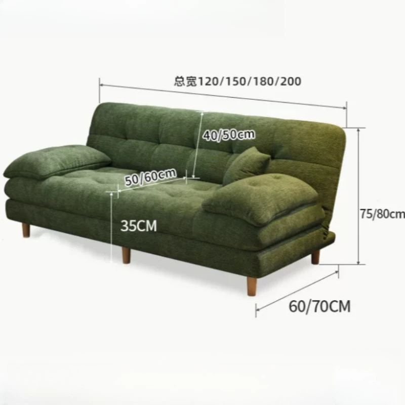 Curved Foldable Sofas Beds Cheap Friends Green Cloud Sofas Beds Lazy Recliner Muebles Para Hogar Furniture Living Room Sets