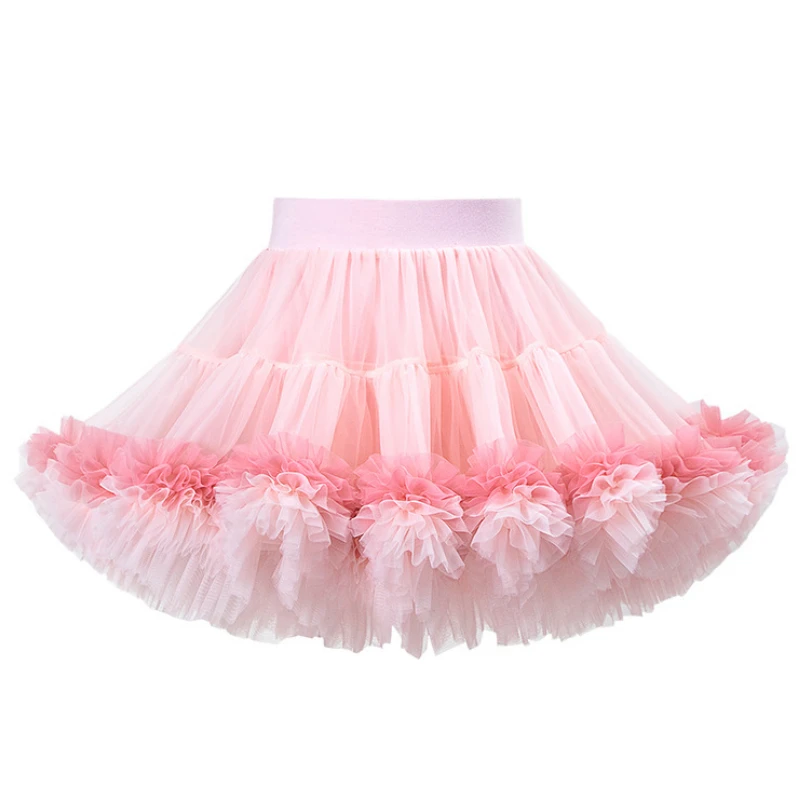 

New Girl Tutu Skirt Quality Multi Colour Fuffy Tulle Girl Skirt Princess Ball Gown Pettiskirt Party Performance Kids Clothes