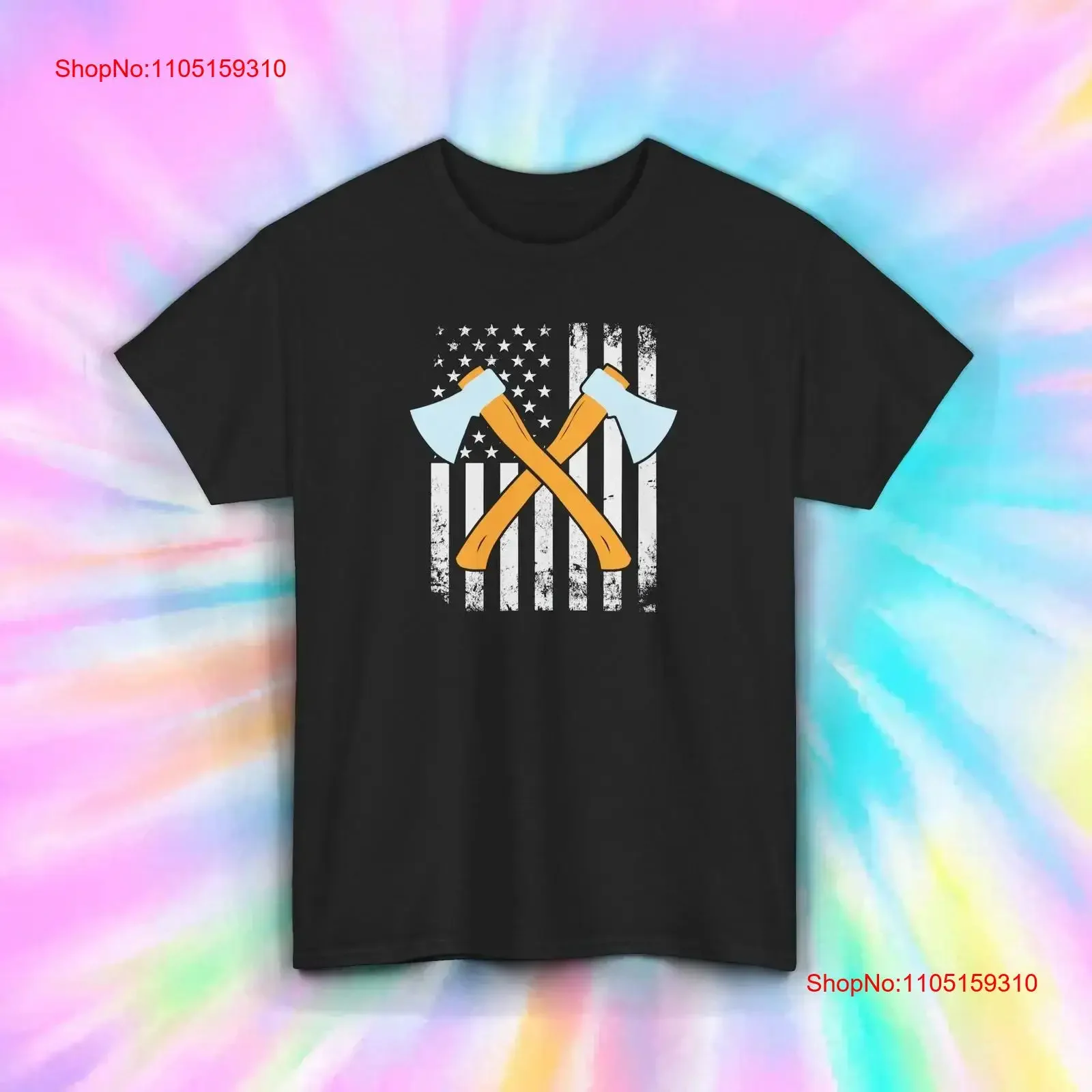 تي شيرت حطاب بمحور العلم الأمريكي متقاطع مسجل تسجيل هدية تي شيرت S 5XL عتيق ملابس مصممة ملابس الشارع الشهير ناعمة أوم #1
