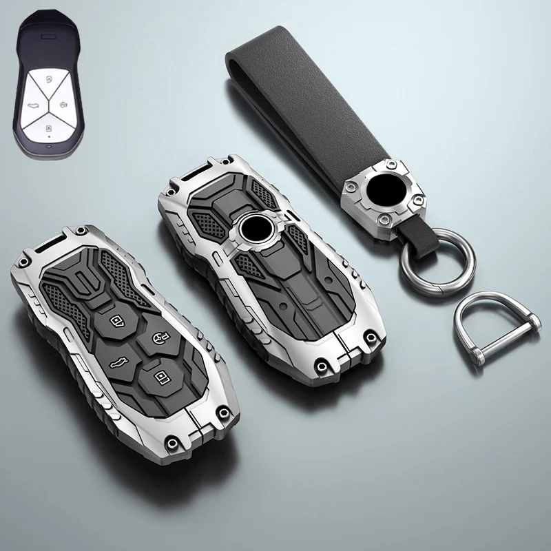Zinc Alloy Car Key Case Cover Shell Holder Fob For Xpeng Xiaopeng P5 P7 G9 G3i Smart Protector Auto Styling Accessories