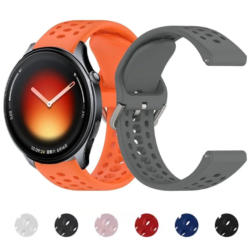 22mm Silikonarmband für Xiaomi Watch 5 S4-3-2-1 Sportliches Komfortables Armband für Amazfit Bip 6-5/OnePlus Watch 3 2 2R Zubehör