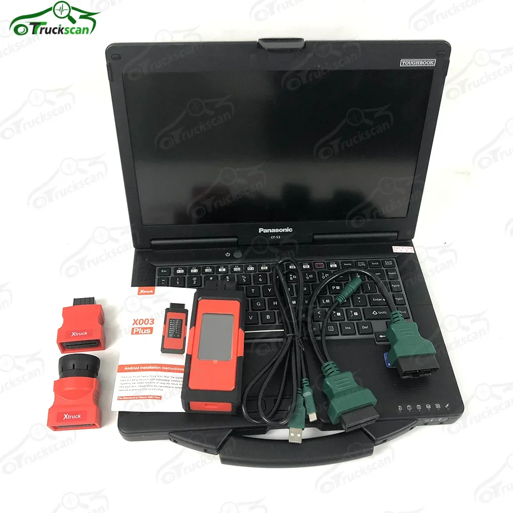 Xtruck X003 Read Codes rasing Codes Heavy Duty Truck support VOL-VO and SCA-NIA Truck Diagnostic Tool and cf53laptop