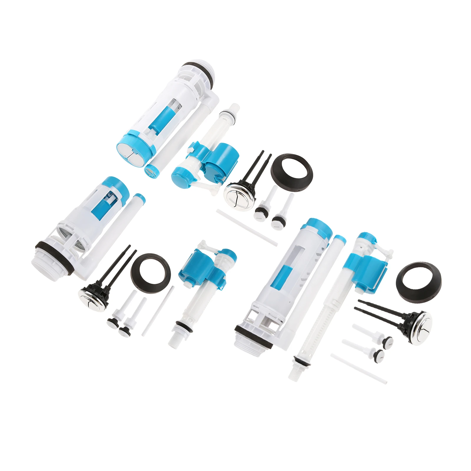 

1Set 20/24/28m Toilet Dual Push Flush Flush System Replacement Toilets Cistern Parts with Dual Flush Valve Adjustable Syphon Kit