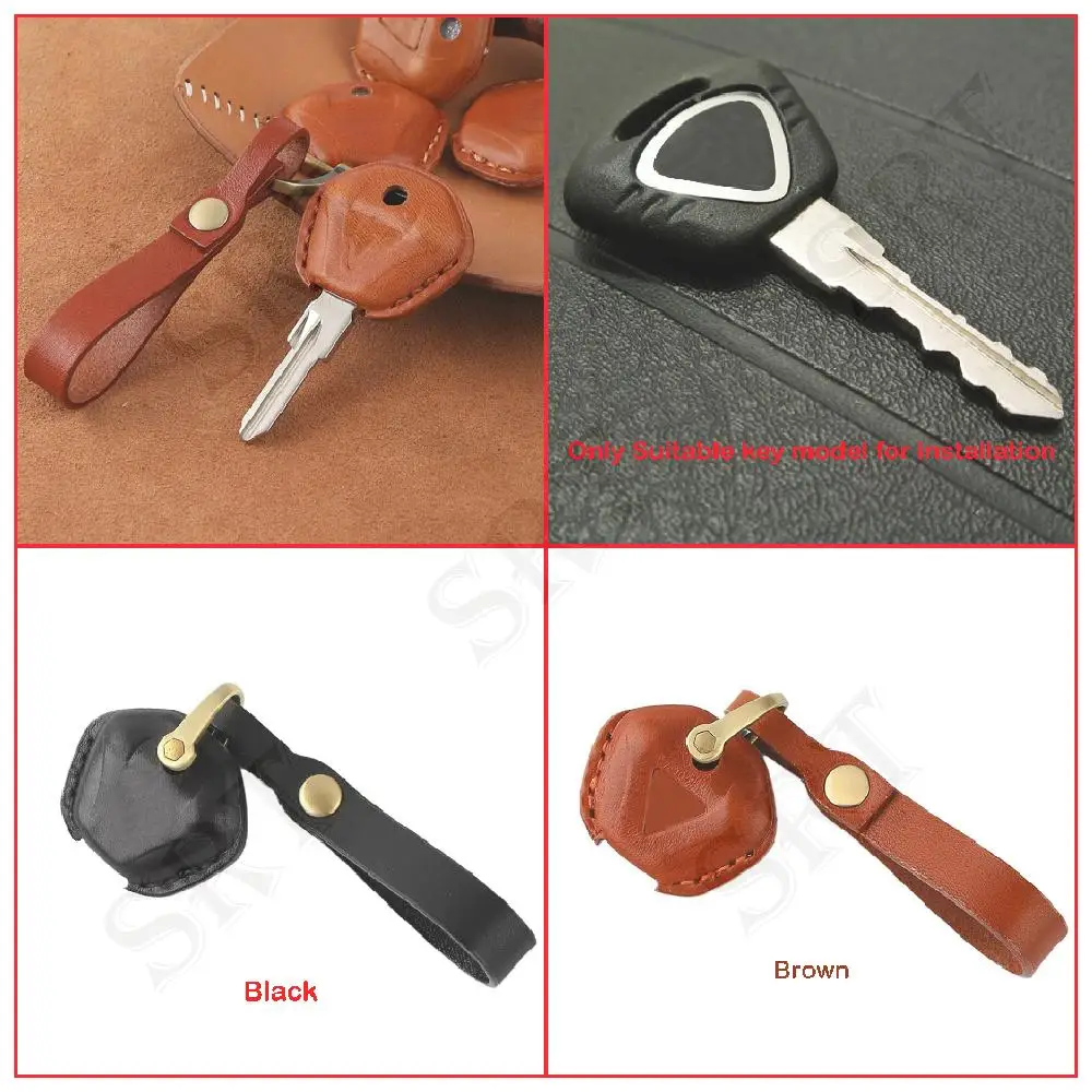 

Fits for Triumph Daytona 675 Tiger 800 1200 Explorer XC Rocket 3 Motorcycle Key Leather Case Cover Fashion KeyChain KeyRing