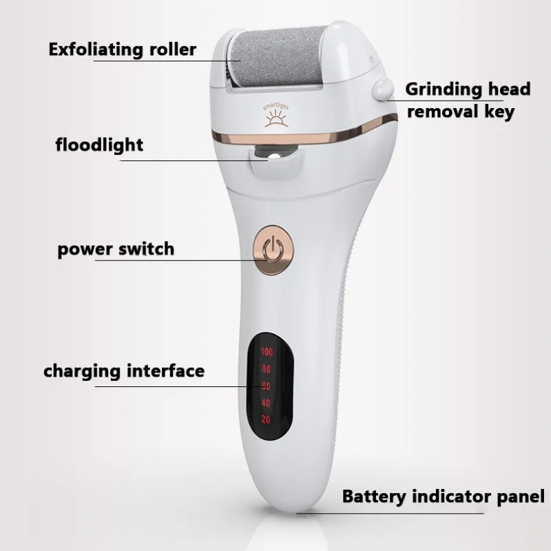 2022 New Rechargeable Electric Callus Remover Machine Pedicure Device Foot File Foot Care Tool for Heels Remove Dead Skin Tool