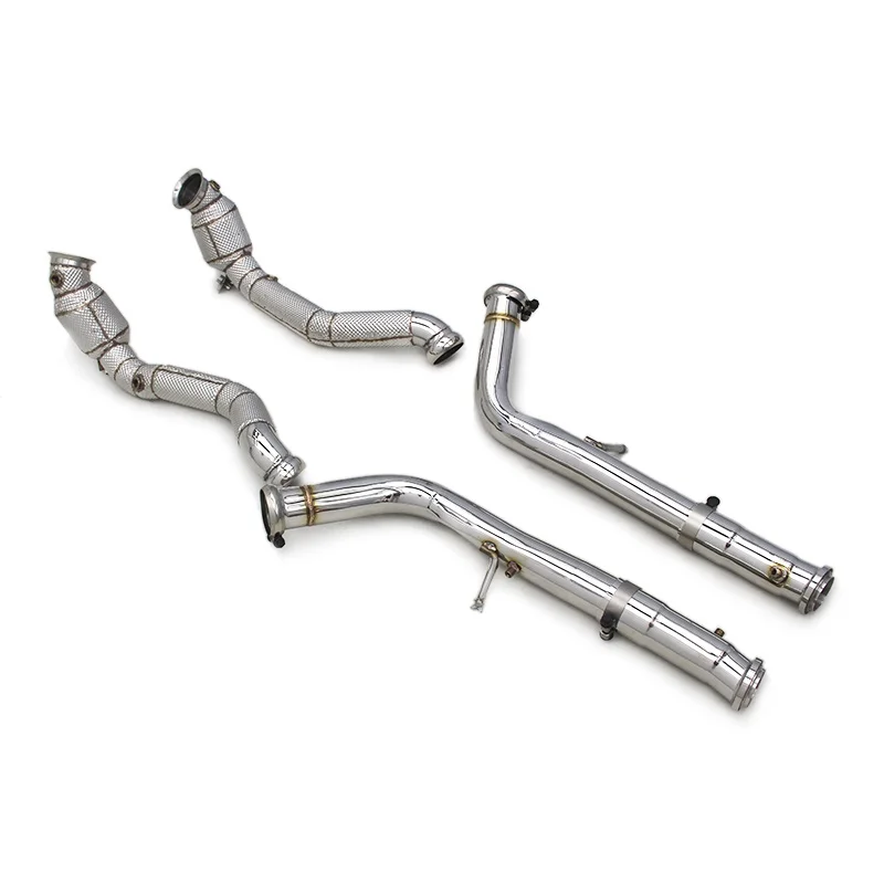 Head Section High flow Pipes Exhaust Pipes branch downpipe Exhaust Pipe with catalyst  For Mercedes-Benz G500 4.0T 