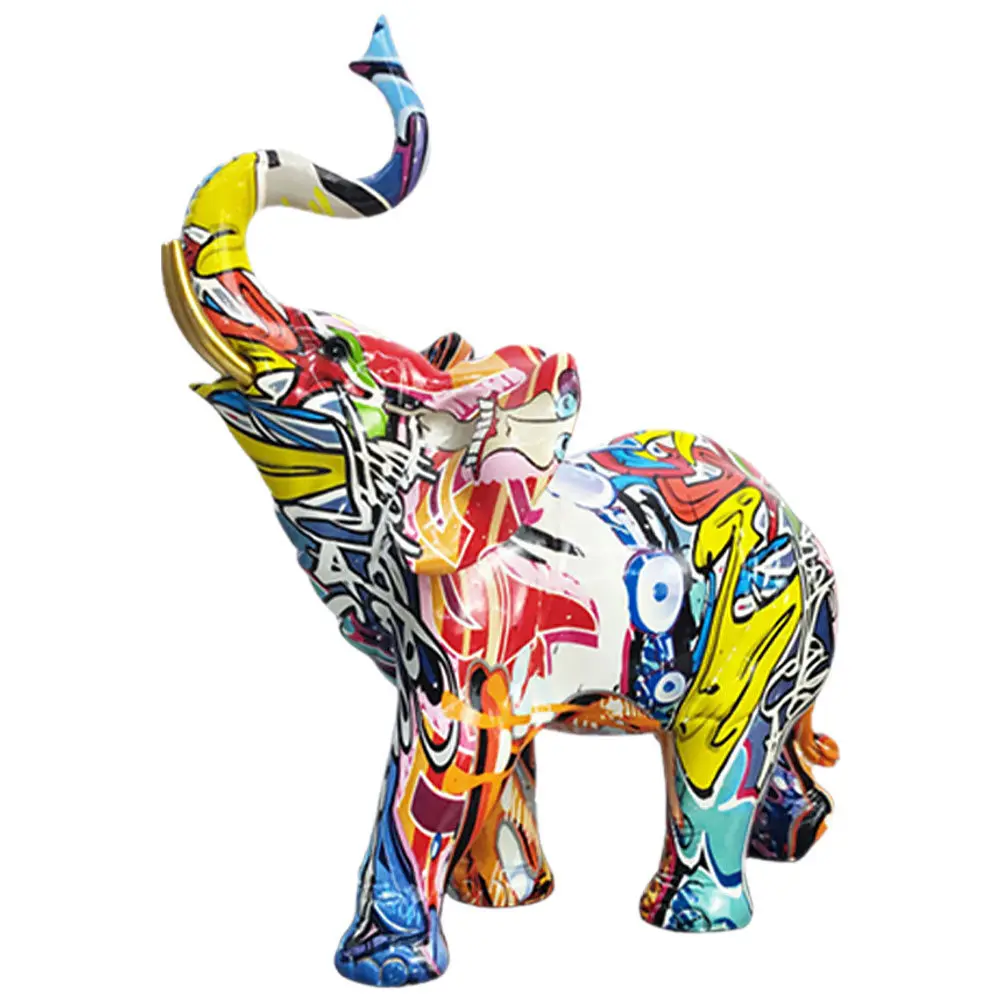 

Креативная скульптура слона из смолы, настольное украшение для дома, офиса, отеля, торгового центра
