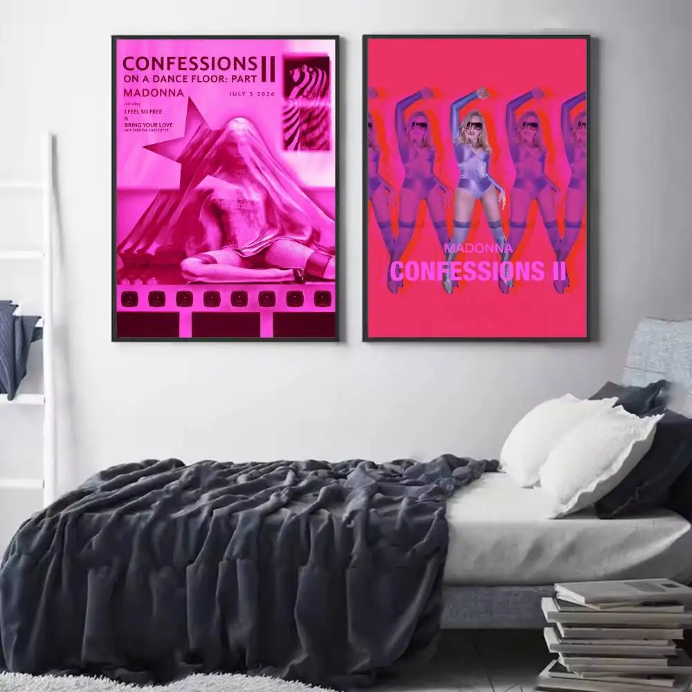 M-Madonna THE C-CONFESSIONS TOUR Poster HD Self Adhesive Waterproof Wall Art Ideal for Home Office Dorm Gift