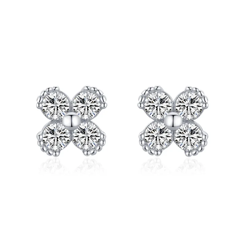 

Серьги с цветком из стерлингового серебра 925 пробы с бриллиантами, высококачественные женские украшения на каждый день