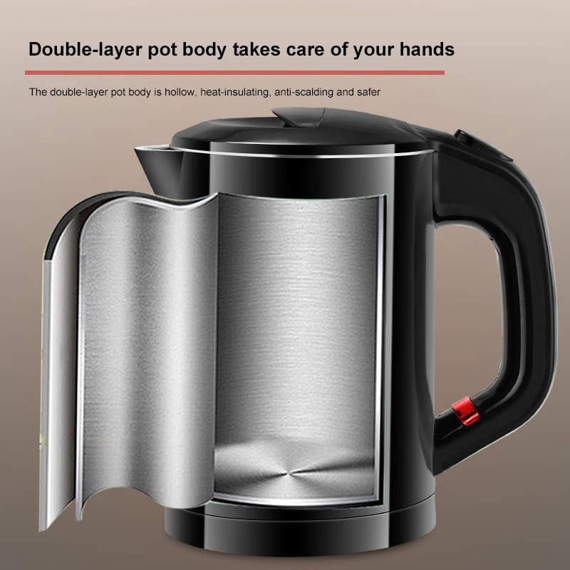 غلاية كهربائية من GELAIBO، سكن منزلي، 316 من الفولاذ المقاوم للصدأ، سعة مدمجة، صغيرة ومريحة