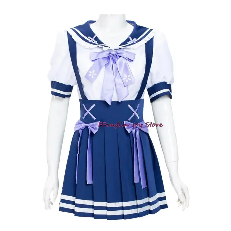 2025 yiyiMinato أكوا تأثيري حلي أنيمي VTuber Hololive رجل امرأة معطف بطانة تنورة هالوين لولي لوليتا بحار المدرسة Unifo