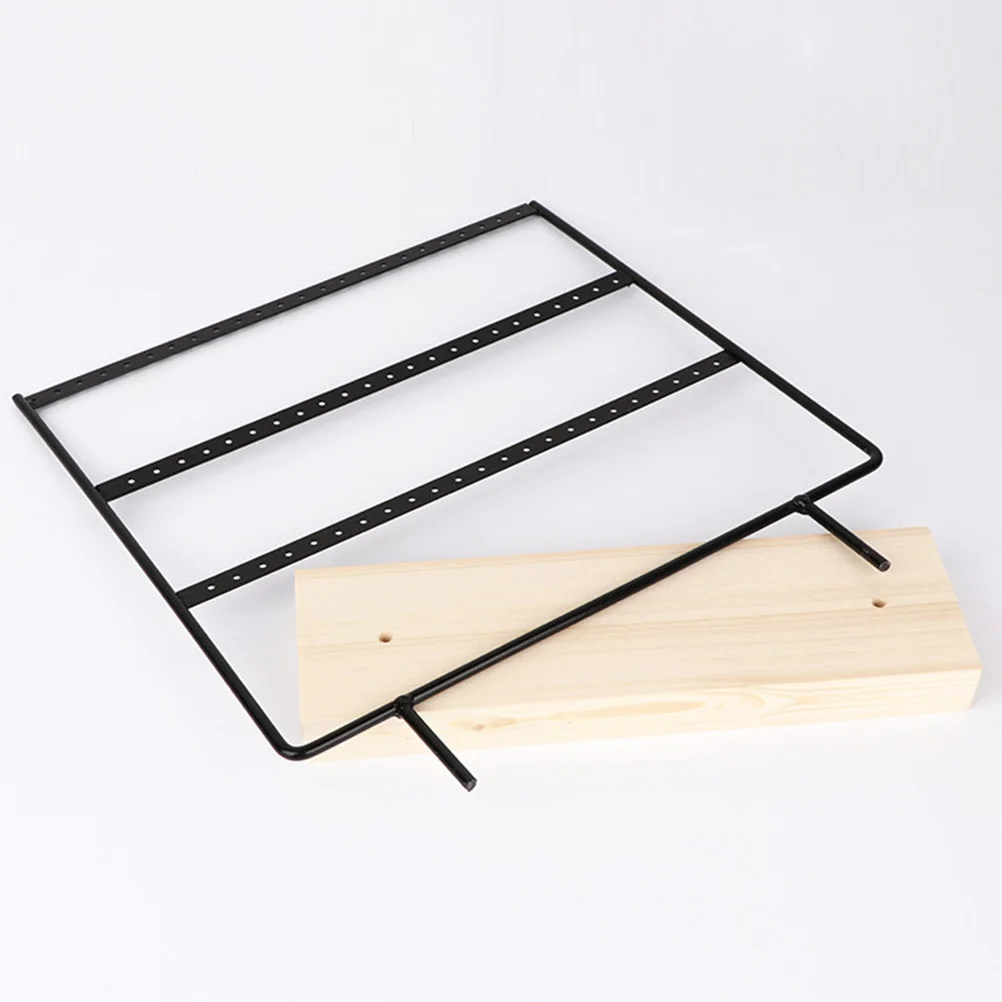 

3pcs Earring Display Stand Wooden Jewelry Holder Rack 69 Holes Sturdy Storage ganizer for Earrings Gift for Valentine Mother's