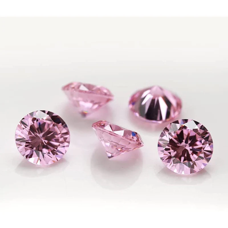 50 pz 4.0mm ~ 6.0mm 5A taglio rotondo sciolto CZ pietra bianco Champagne lavanda rosa granato Mix 5 colori Cubic Zirconia gemme sintetiche