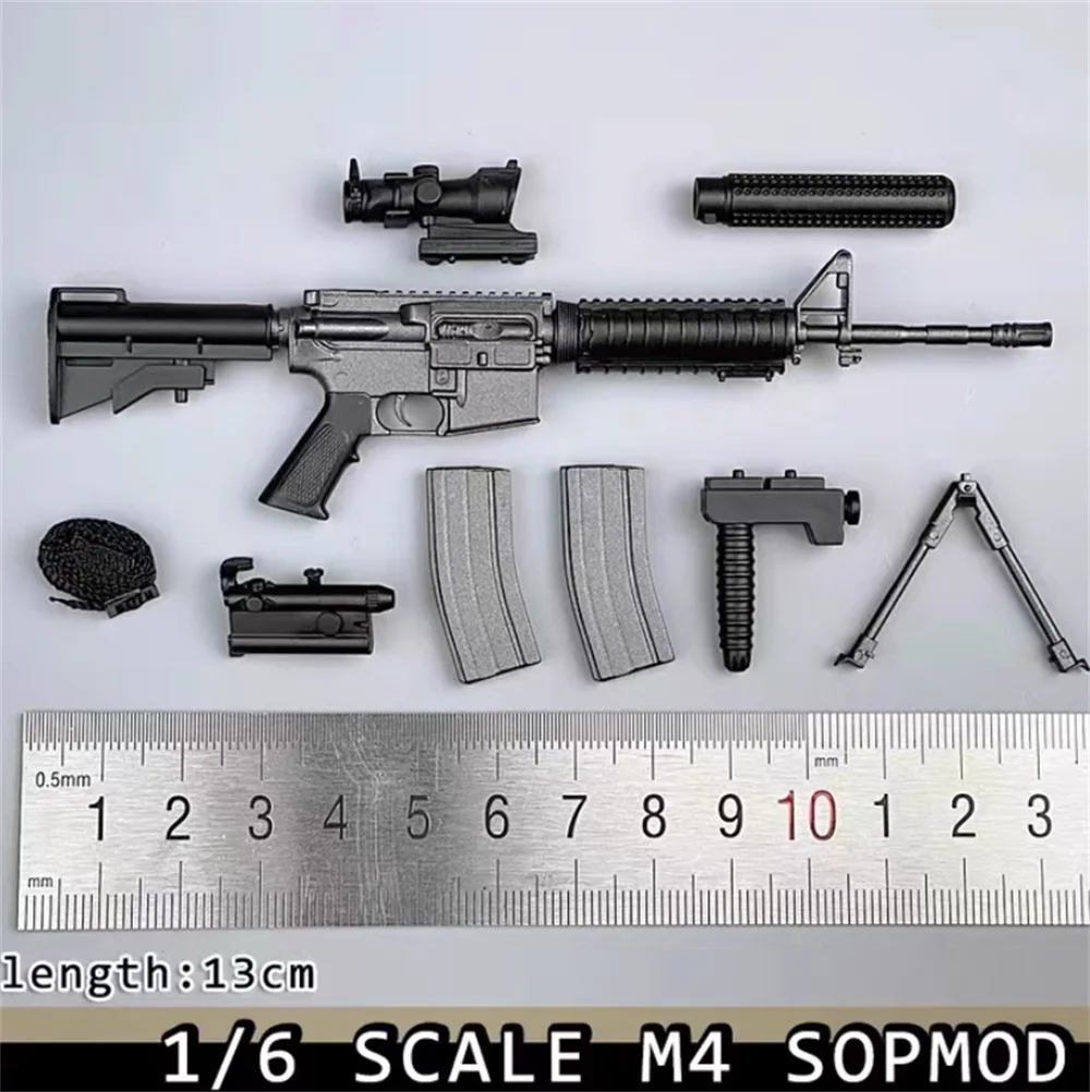 1/6 มินิไทม์ M043 ทหารสมัยใหม่ US. 101st Action Figure Mini Toys WeaponS Model M4 Clips Sling PVC วัสดุไม่ใช่ของจริงสำหรับแฟนๆ