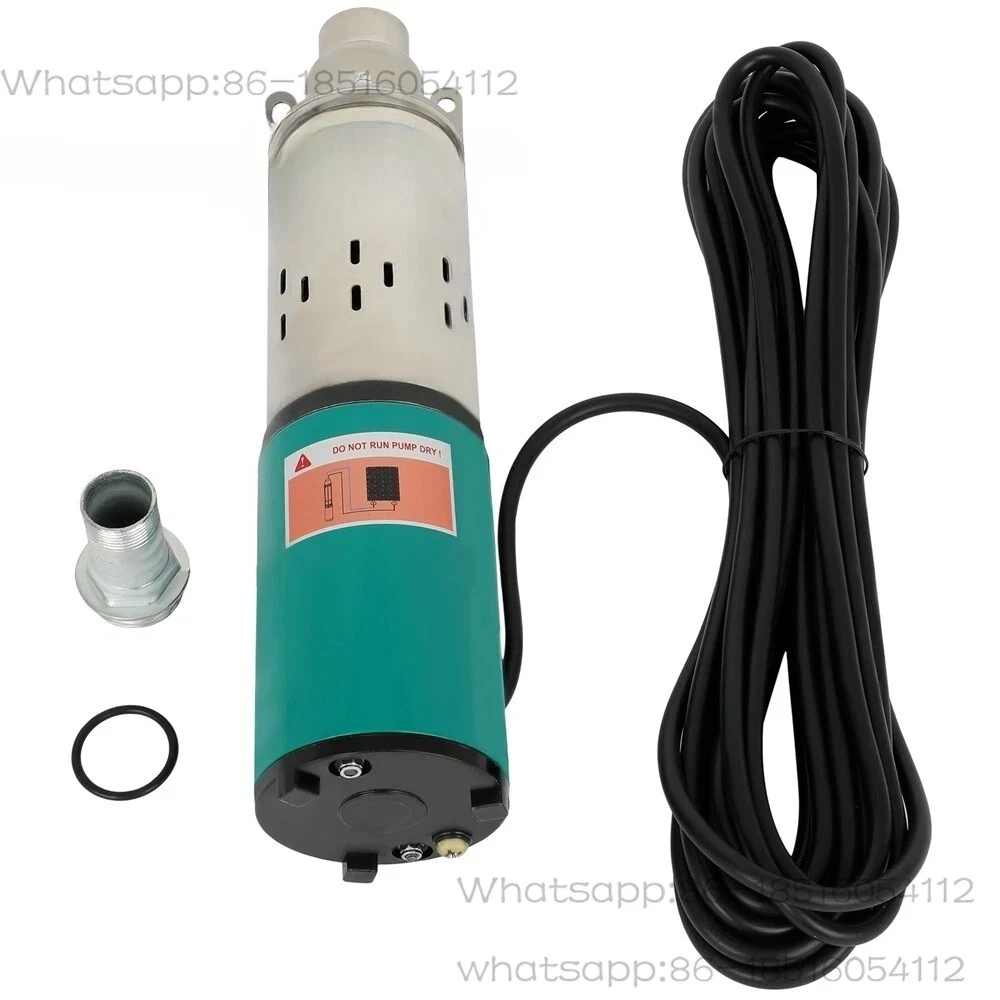 250W 300W Max Head 80M Solar Deep Well Submersible Solar Water Pump Solar Water Pump for Agriculture Flow 2T/Hour with 10M Cable