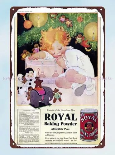 1920 Royal Baking Powder and Recipes metal tin sign dining wall decor