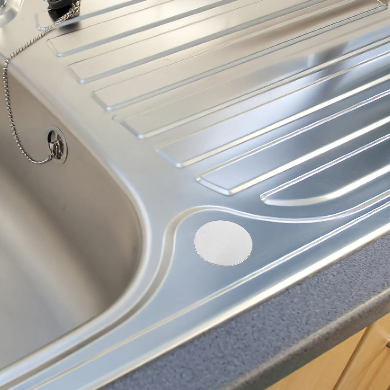

4Pcs Kitchen Sink Accessories Hole Covers Metal and ABS Caps for Sink Holes Removable Covers Tidy Appearance Secure Fit