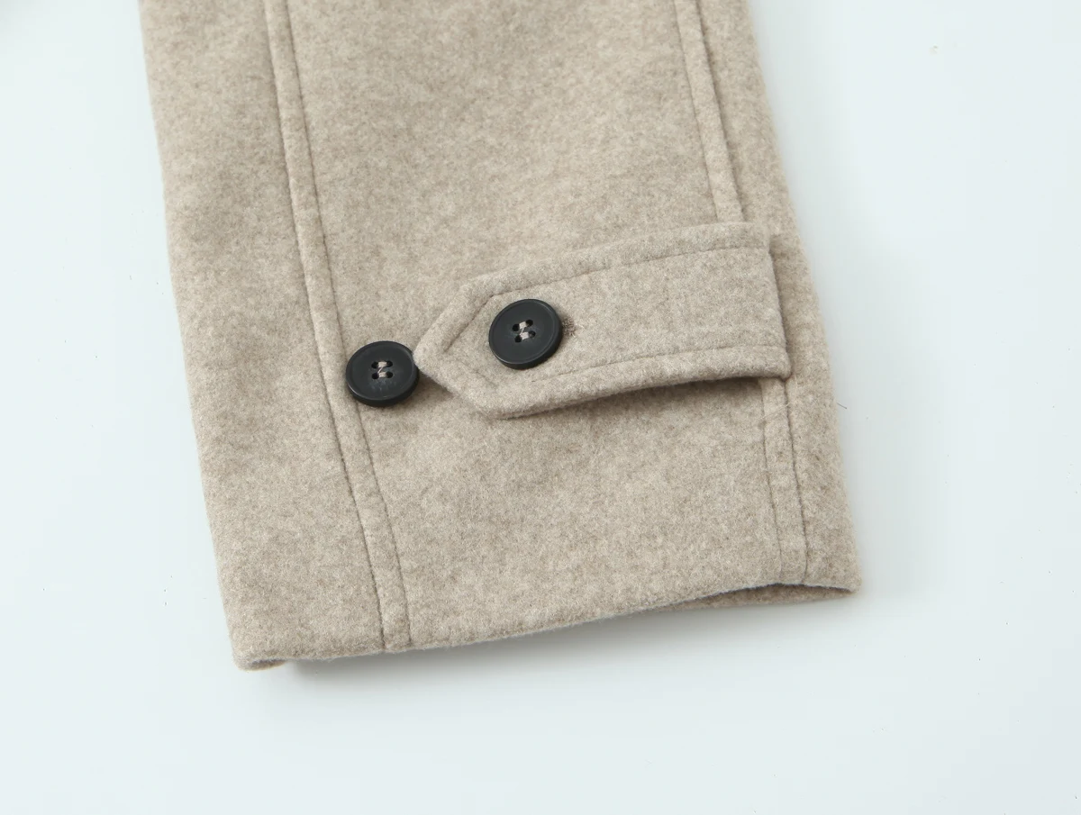 

Женское двубортное длинное пальто с индивидуальными лацканами, элегантный, утягивающий силуэт, роскошная текстура и удобная посадка