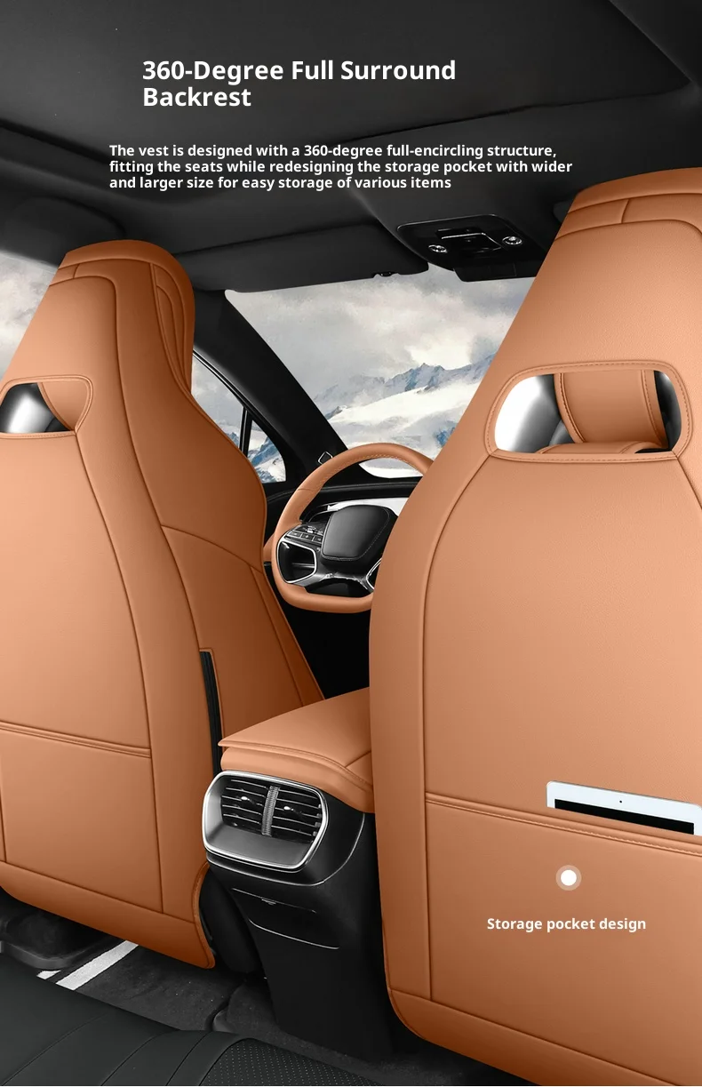 Fünfsitzer-Autositzbezüge Kompatibel mit BYD Sealion 07ev - Universell Passende Autositzkissen-Schutzset – Detail 3